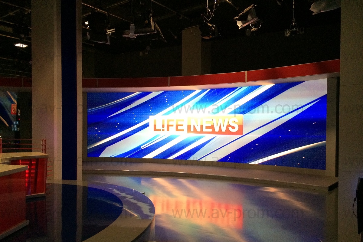 LIFE NEWS Channel Studio Videowall
